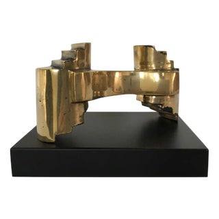 Abstract Sculpture in Brass by Eli Riva, Italy, 1985 For Sale