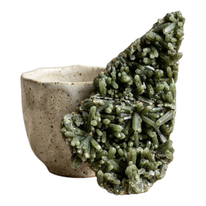 Hedenbergite Quartz Cluster by Stillmantle