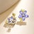 Nina Zhou Jewelry Nina Zhou 6.19ctw Tanzanite Yellow Sapphire Diamond Blossom Earrings For Sale - Image 4 of 6