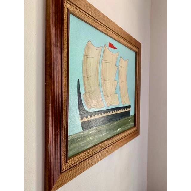 Contemporary Impressionist Style Seascape Painting on Canvas, Framed For Sale - Image 6 of 6