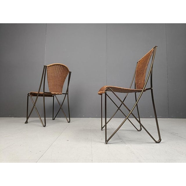 Abanica Chairs in Wicker attributed to Oscar Tusquets for Aleph, 1990s, Set of 6 For Sale - Image 10 of 12