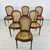 Dimensions: H 37.7” x W 19.3” x D 20” x SH 18.3” Set of 6 Vintage French Louis XVI style dining chairs with solid dark...