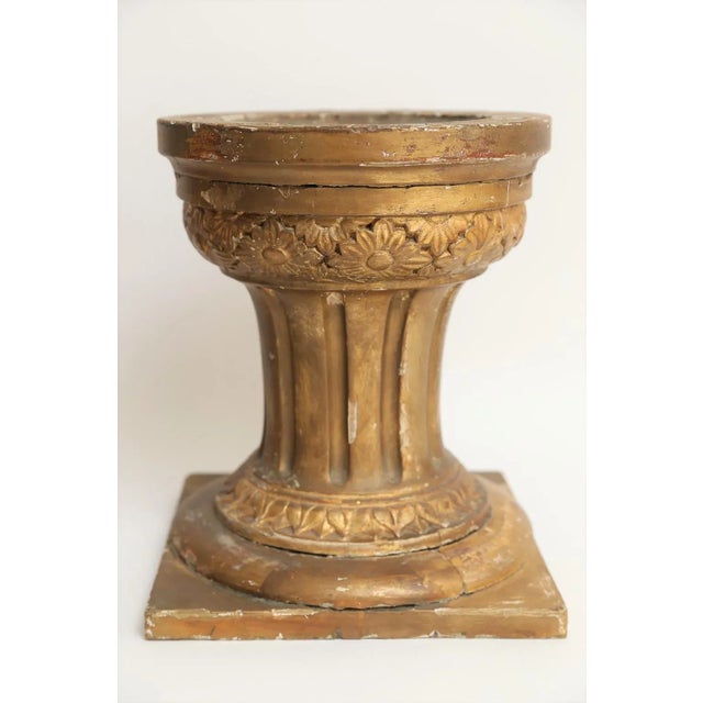 19th-Century French Altar Gilt & Gesso Candle Stands, Pair / Neoclassical For Sale In Houston - Image 6 of 8