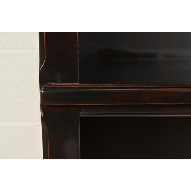 Ethan Allen Arts & Crafts Shaker Dark Cherry Wood Tall Bookcase For Sale In South Bend - Image 6 of 13