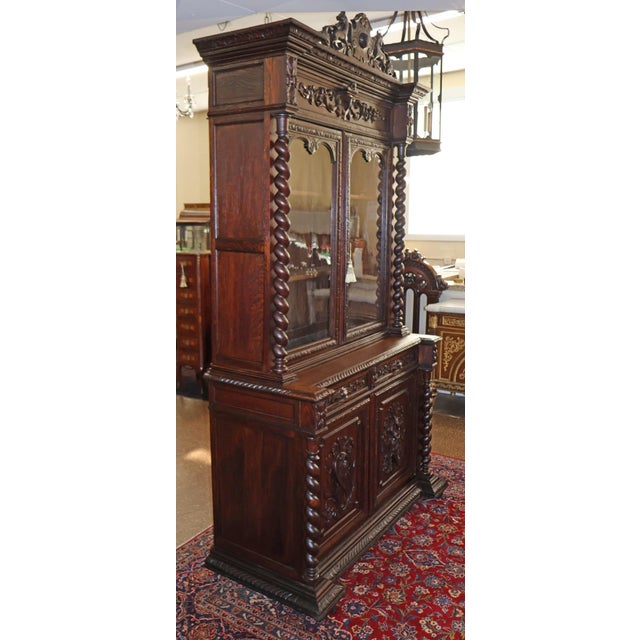 Traditional 19th Century French Renaissance Revival Oak Cabinet Buffet Sideboard Huntboard For Sale - Image 3 of 14