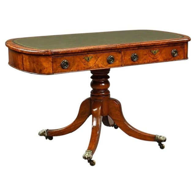 Victorian Burr Walnut Writing Table, 1860 For Sale - Image 12 of 12
