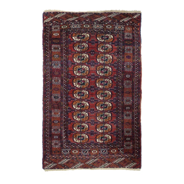 Vintage Turkmen Rug 3'8'' X 5'9'' For Sale