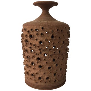 1960s John Masson Brutalist Studio Pottery Pendant Light Shade For Sale