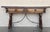 20th century Spanish console fold out farm table Works as both a dining table and console. Extra measures: 28.35" wide...