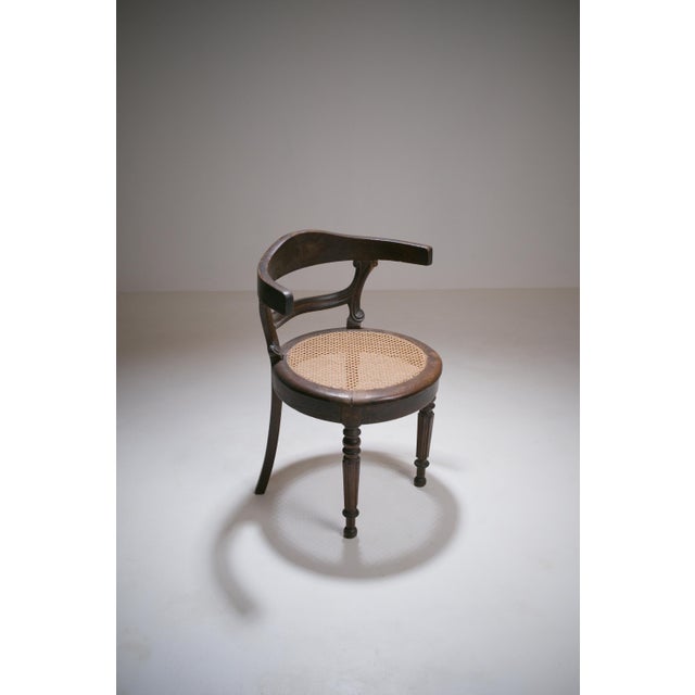 Louis-Philippe French Oak Desk Armchair, 1890s For Sale - Image 4 of 18