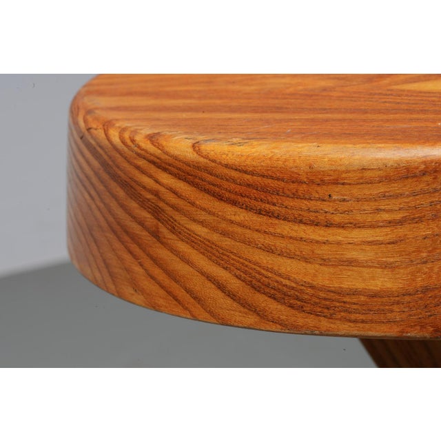 Brown Set of Elm S13A Stools attributed to Pierre Chapo, France, 1970s For Sale - Image 8 of 13