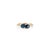 Modern 14k Gold Toi Et Moi Ring Size 5 With 1.45ct Blue Sapphire & Diamonds For Sale - Image 4 of 16
