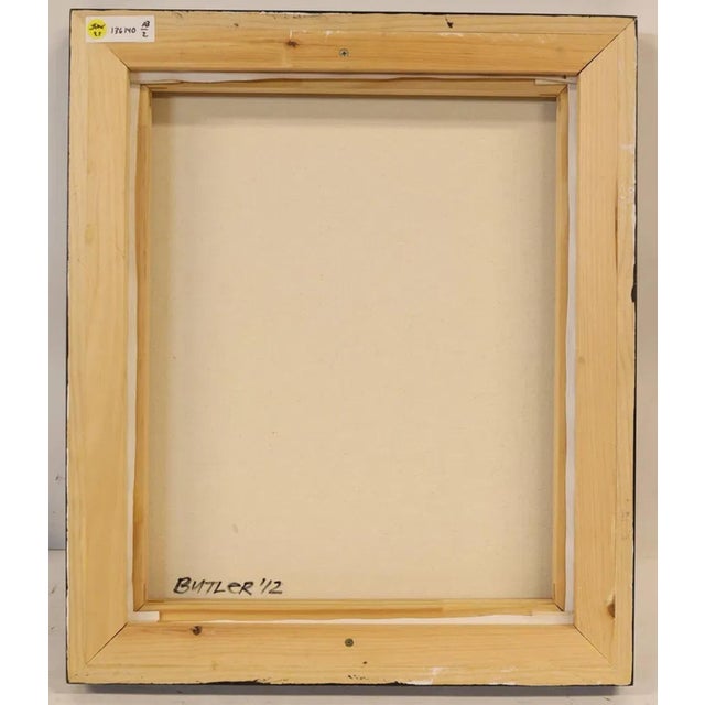 Richard Butler, Maggie in Helmet Portrait Oil Painting Richard Butler Psychedelic Furs Front Man, 2012 For Sale - Image 9 of 9