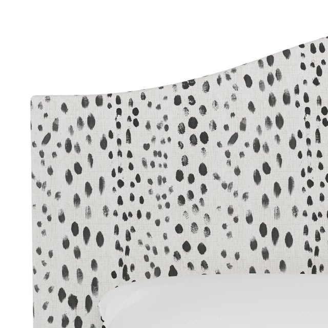 Kenmore Bed in Ink Linen Leopard, Queen Chairish