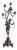 19th Century Five-Light Chandelier Sculpture in Bronze and Marble For Sale