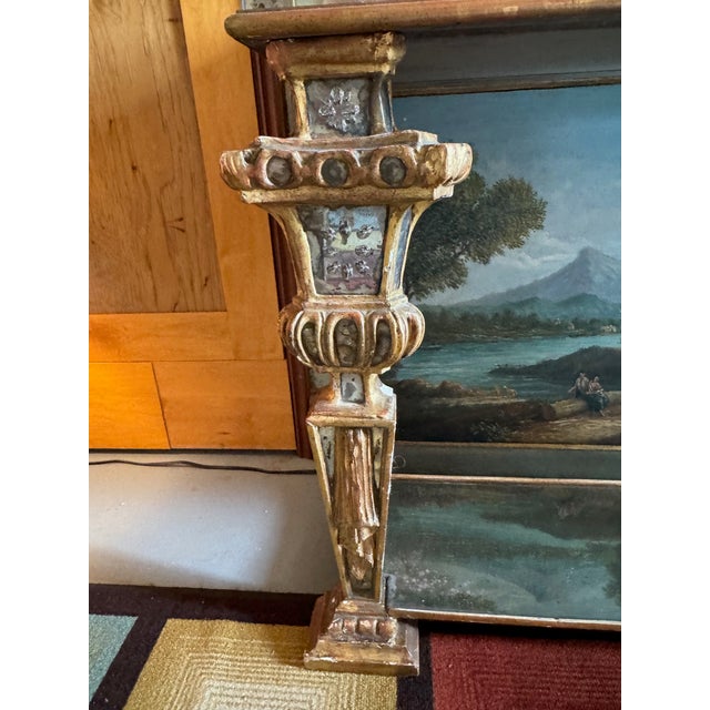 1930s Hollywood Regency Eglomise Mirrored 2 Drawer Console With Hand Painted Back Panel. Style Maison Jansen Paris For Sale - Image 10 of 12