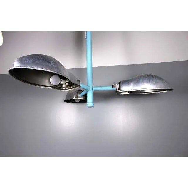 Italian Industrial Extra Large Chandeliers - a Pair For Sale - Image 4 of 5