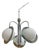 Vintage Space Age Steel and Glass Pendant Light, 1970s For Sale