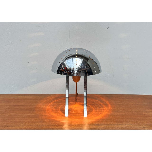 Wood Mid-Century Modern Style Swiss Custom-Made Table Lamp For Sale - Image 7 of 18