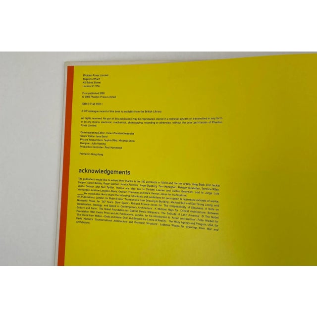 10 X 10: 10 Critics 100 Architects by Aaron Betsky Hardcover Phaidon For Sale In Palm Springs - Image 6 of 10