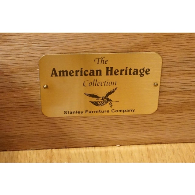 Wood Stanley Furniture American Heritage Collection Mahogany Traditional Style 41" Pediment Highboy Chest 172-13-113 / 172-13-114 For Sale - Image 7 of 12