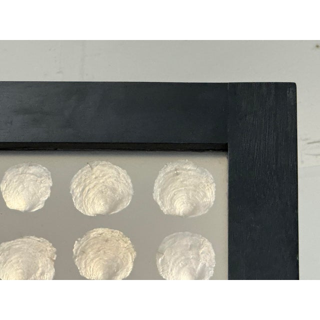 White Shawna Stoney Natural Shell Three Panel Folding Screen For Sale - Image 8 of 12