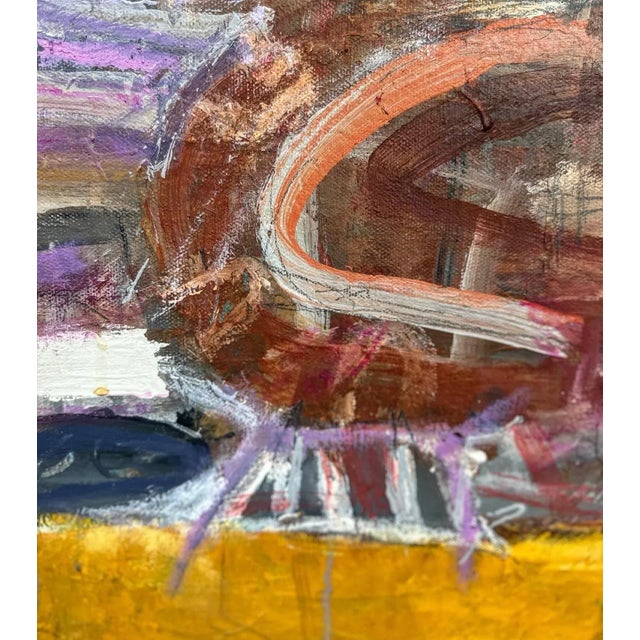 Brown Abstract Diptych Painting on Canvas For Sale - Image 8 of 11