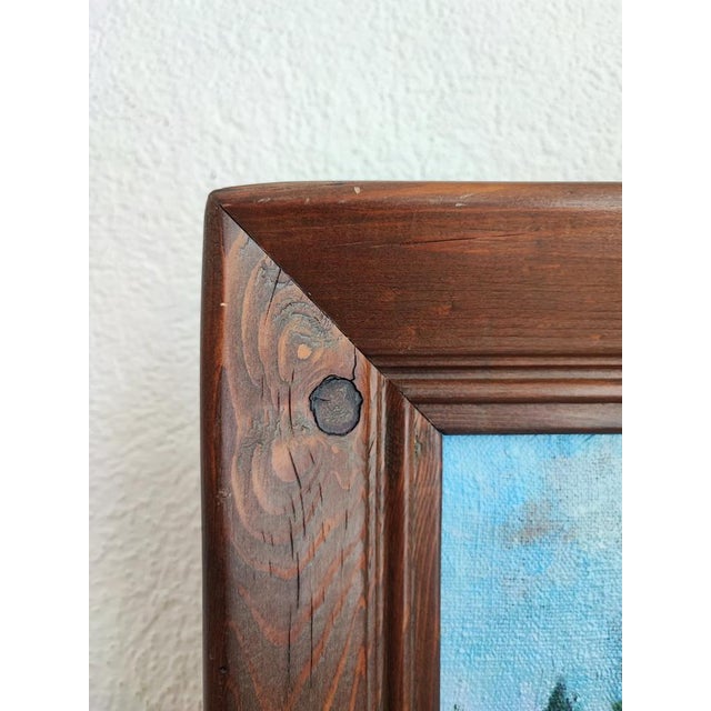 François Gos, Paysage de printemps avec une chapelle, Oil on Canvas, Framed For Sale - Image 7 of 11