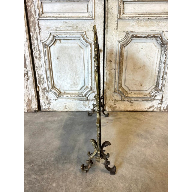 Gold Antique French Fire Screen, 1900s For Sale - Image 8 of 9