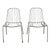 Pair of Vintage Mid Century White Iron Side Chairs For Sale