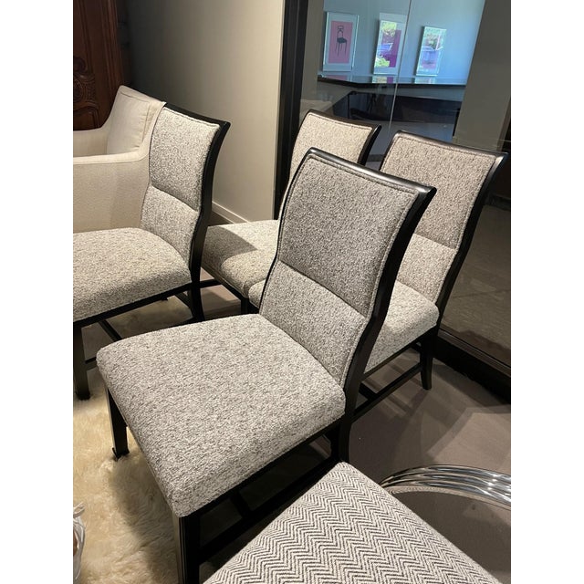 2010s Jeffrey Bilhuber Gray Boucle Chairs- Set of 4 For Sale - Image 5 of 8