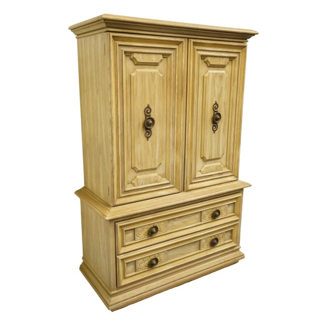 FARCHER FURNITURE Italian Contemporary 42" Pickled Wood Door Chest 472-9864 62" High 41.5" Wide 19" Deep We specialize in...