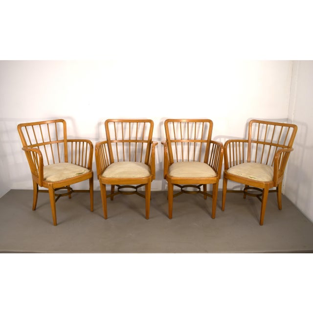 Armchairs, Italy, 1950s, Set of 4 For Sale - Image 4 of 18