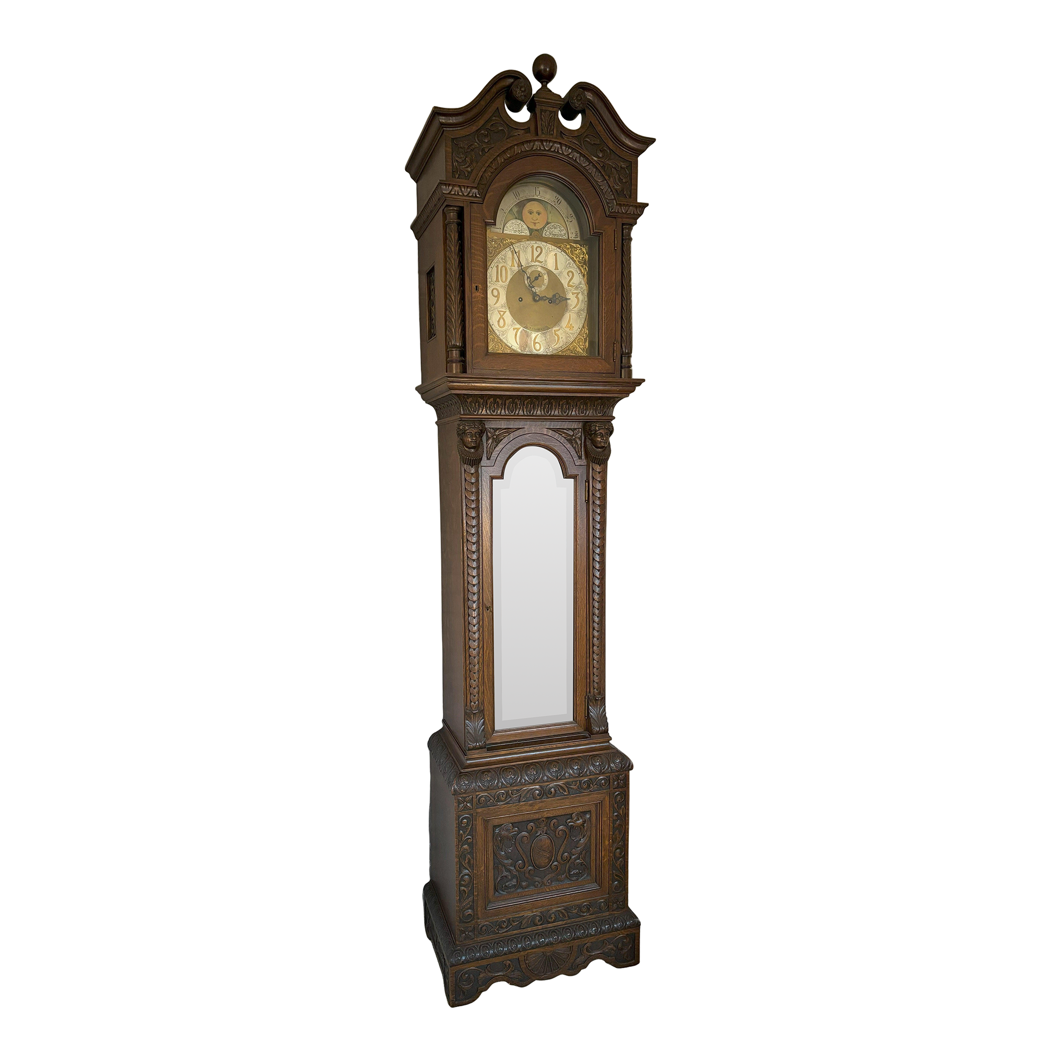 50年前 ロンドンで購入したアールデコの置物 Gorgeous R. J. Horner 19th Century Oak Hall Clock | Chairish