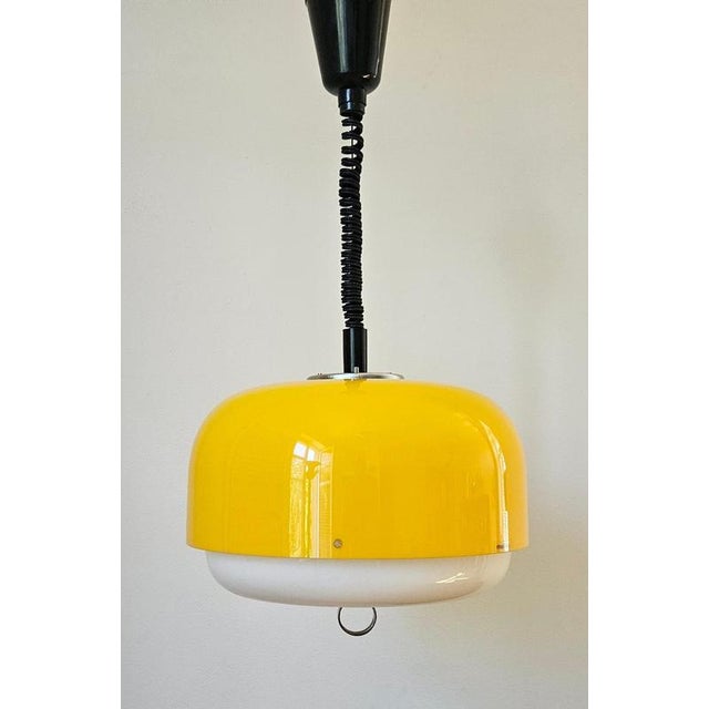 1970s Mid-Century Space Age Pendant Light by Guzzini for Meblo, Italy, 1970s For Sale - Image 5 of 13