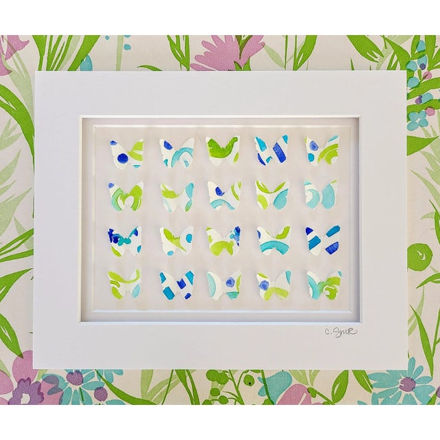 Abstract "Endless Summer Butterflies" Original Abstract Collage by Suzanne MacCrone Rogers For Sale - Image 3 of 9