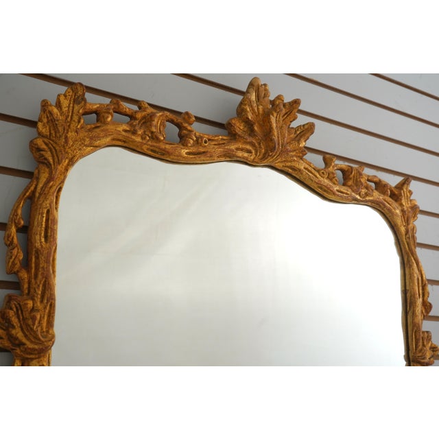 Italian Gold Giltwood Ornate Frame Mirror For Sale In Philadelphia - Image 6 of 11