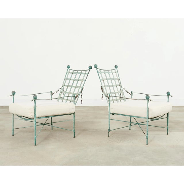 Pair of Mario Papperzini for Salterini Garden Lounge Chairs, Attributed For Sale In Sacramento - Image 6 of 18