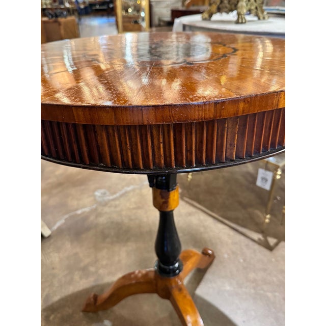 19th Century 19th C. Italian Walnut Inlaid Occasional Table For Sale - Image 5 of 7