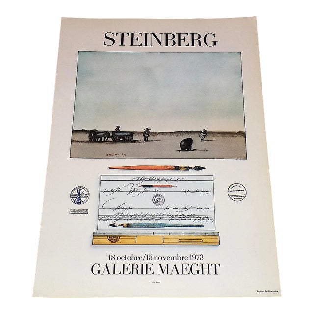 Vintage Saul Steinberg 20th Century Poster Lithograph For Sale