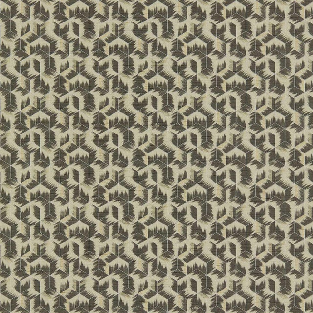 Zoffany Tumbling Blocks Wallpaper in Stone For Sale