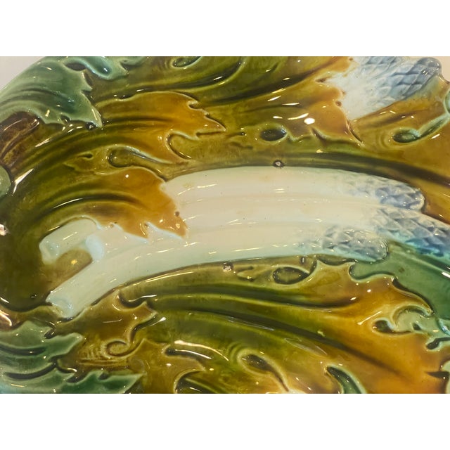 Late 19th Century French Majolica Asparagus Dish, c.1890 For Sale - Image 5 of 11