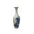 Asian Oriental Small Blue White Flower Bird Graphic Porcelain Art Vase 1 For Sale - Image 3 of 10