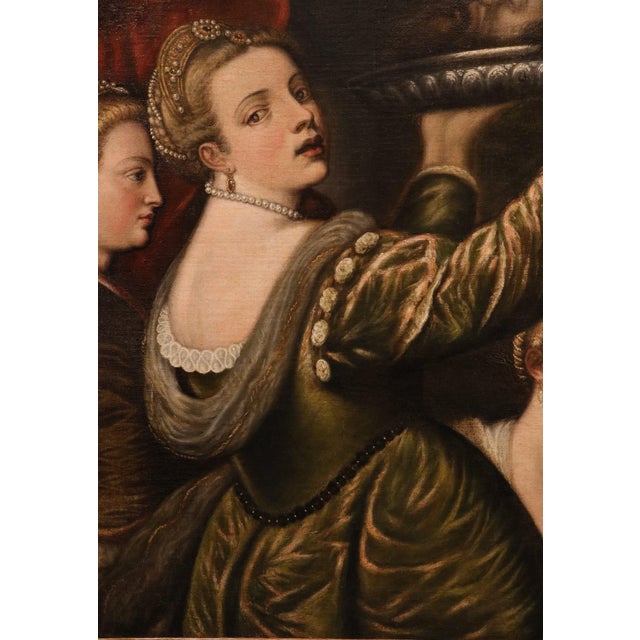 Follower of Tiziano Vecellio, Salomé, 1620, Oil on Canvas For Sale - Image 9 of 15