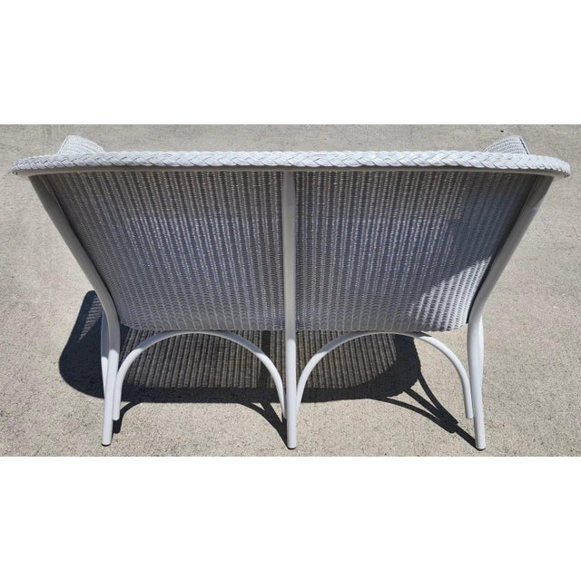 Lloyd Flanders Loom Wicker Settee For Sale In Miami - Image 6 of 12