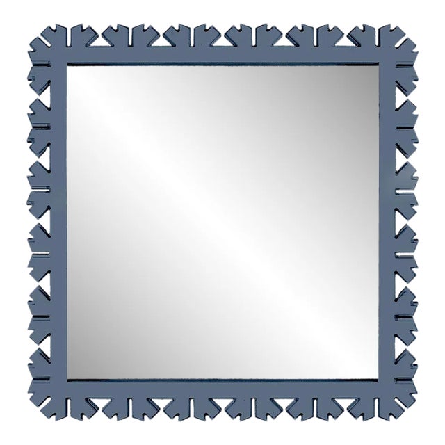 Fleur Home Audubon Bamboo Sticks Square Mirror in Distance, 31.5x31.5 For Sale