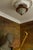 Art Deco French Copper and Frosted Glass Three-Light Ceiling Light, 1930s For Sale - Image 10 of 18