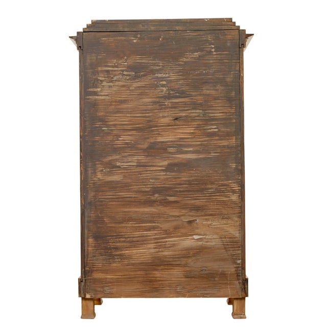 Wood Antique Biedermeier Glazed Elm Display Cabinets, 1840, Set of 2 For Sale - Image 7 of 11