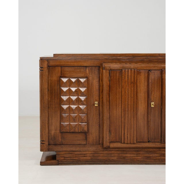 19th Century France Art Deco Tan Wood Credenzas & Sideboards For Sale - Image 9 of 11