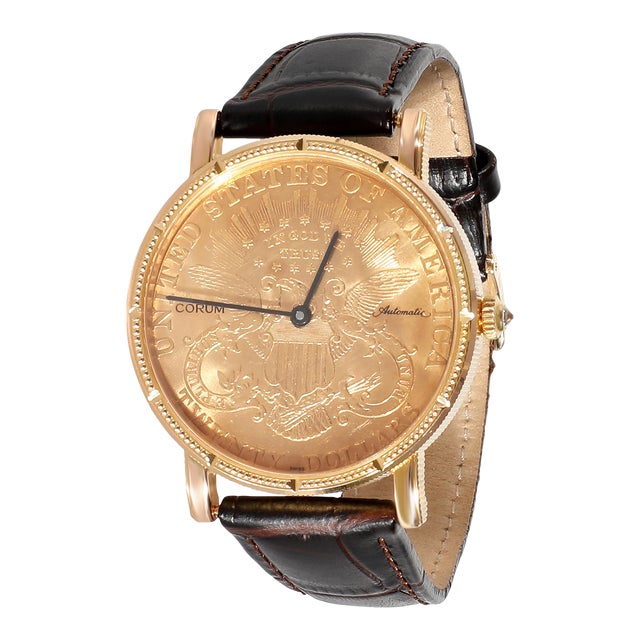 Corum $20 Coin Coin Watch Men's Watch In 18K Yellow Gold For Sale